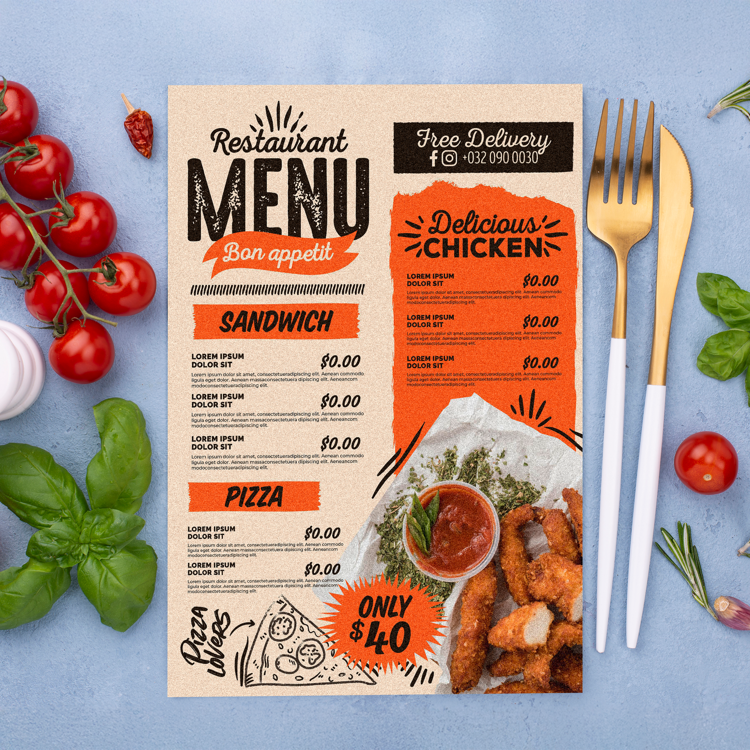 Waterproof Menus
